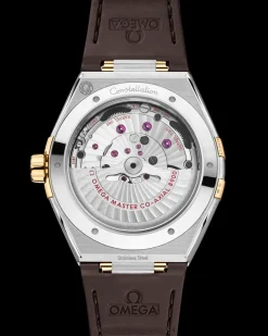 41 mm, Stahl ‑ Gelbgold mit Lederarmband