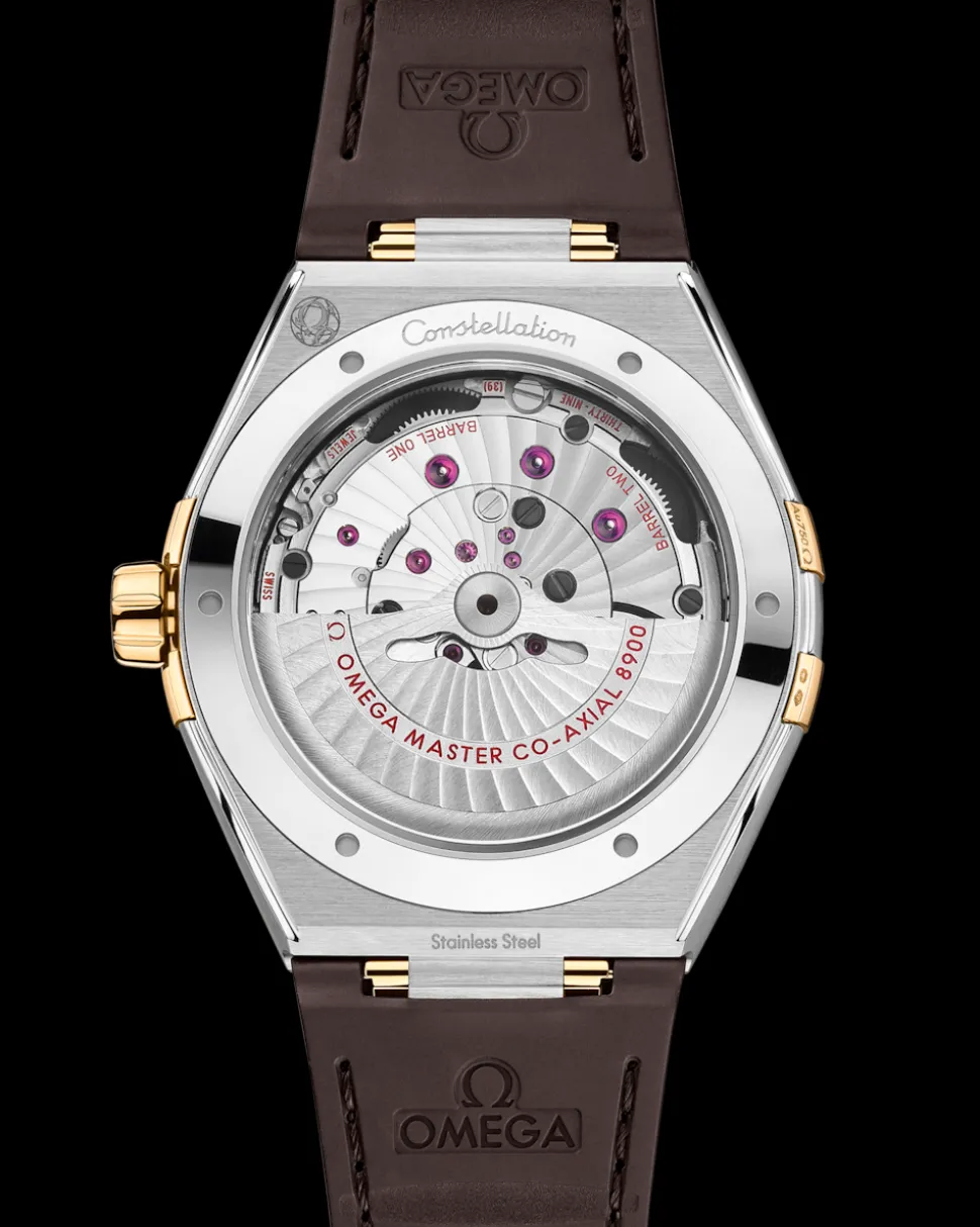 41 mm, Stahl ‑ Gelbgold mit Lederarmband