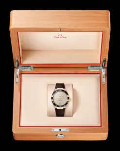 41 mm, Stahl ‑ Gelbgold mit Lederarmband