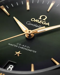 41 mm, Stahl ‑ Gelbgold mit Lederarmband