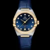 36 mm, Stahl ‑ Gelbgold mit Lederarmband