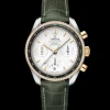 38 mm, Stahl ‑ Gelbgold mit Lederarmband
