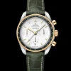 38 mm, Stahl ‑ Gelbgold mit Lederarmband