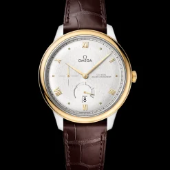 41 mm, Stahl ‑ Gelbgold mit Lederarmband