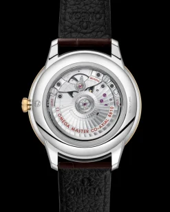 41 mm, Stahl ‑ Gelbgold mit Lederarmband