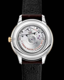 41 mm, Stahl ‑ Gelbgold mit Lederarmband