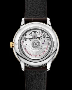40 mm, Stahl ‑ Gelbgold mit Lederarmband