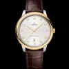 40 mm, Stahl ‑ Gelbgold mit Lederarmband