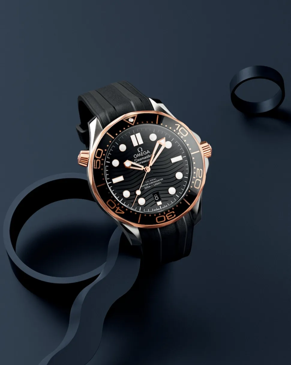 42 mm, Stahl ‑ Sedna™‑Gold mit Kautschukband
