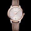 34 mm, Stahl ‑ Sedna™‑Gold mit Lederarmband