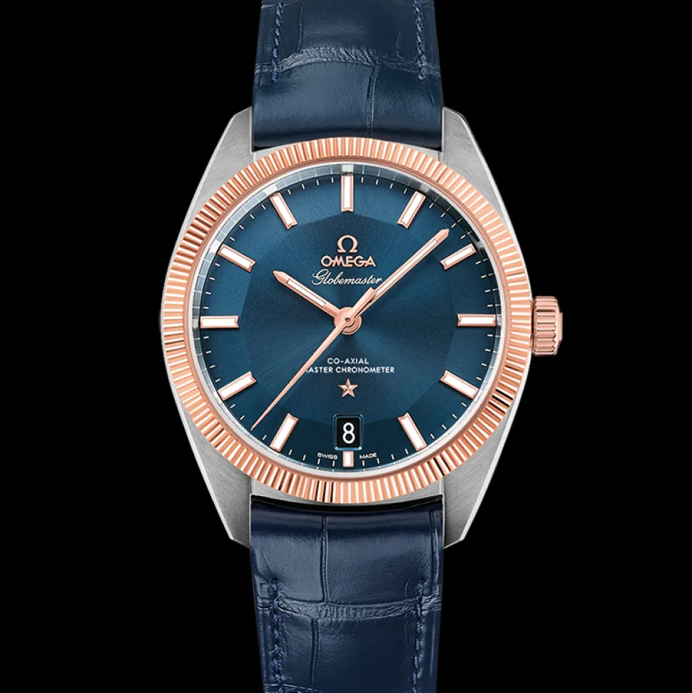 39 mm, Stahl ‑ Sedna™‑Gold mit Lederarmband