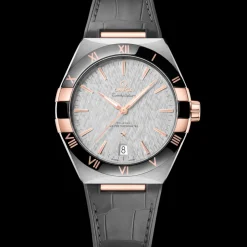 41 mm, Stahl ‑ Sedna™‑Gold mit Lederarmband