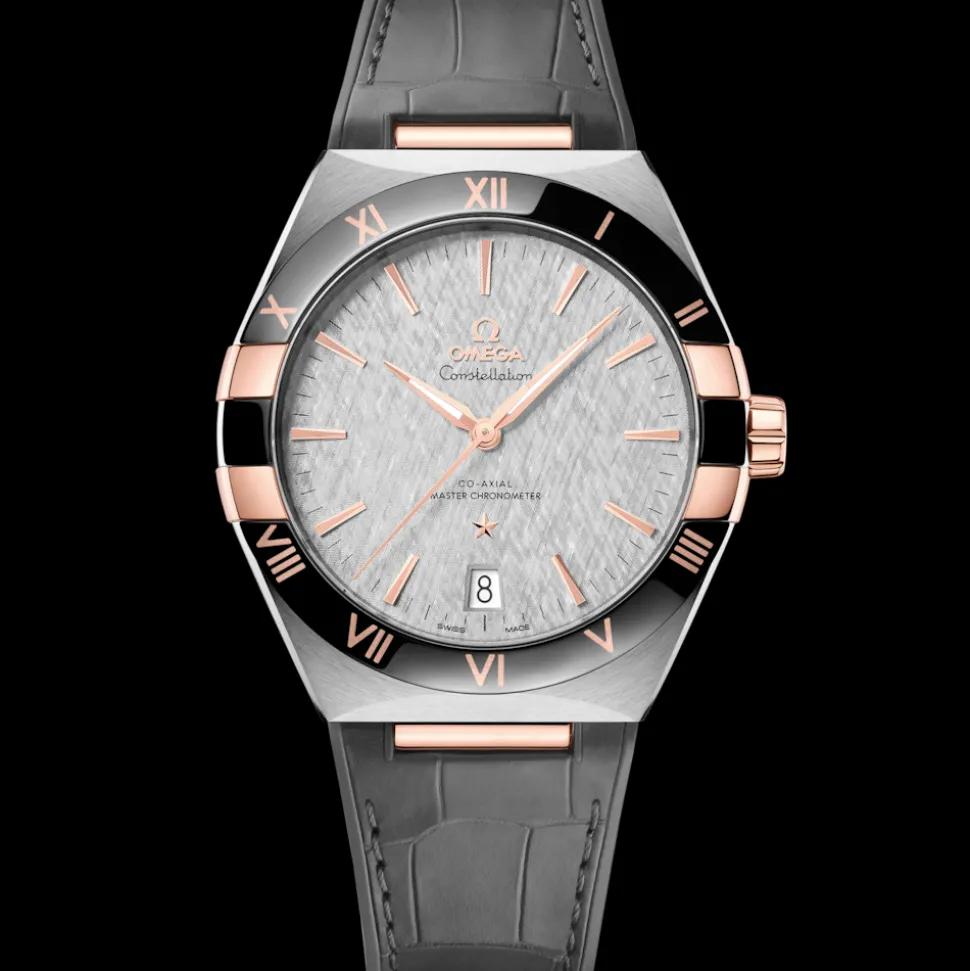 41 mm, Stahl ‑ Sedna™‑Gold mit Lederarmband