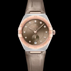 34 mm, Stahl ‑ Sedna™‑Gold mit Lederarmband