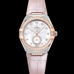 34 mm, Stahl ‑ Sedna™‑Gold mit Lederarmband