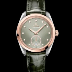 38 mm, Stahl ‑ Sedna™‑Gold mit Lederarmband