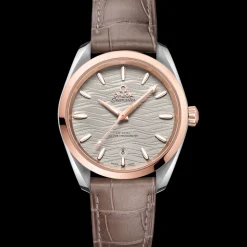 38 mm, Stahl ‑ Sedna™‑Gold mit Lederarmband