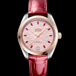 34 mm, Stahl ‑ Sedna™‑Gold mit Lederarmband