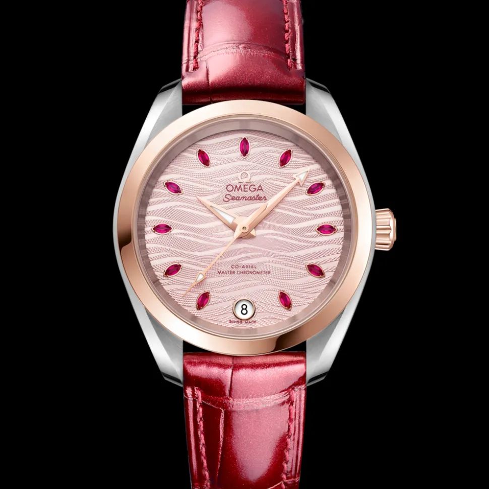 34 mm, Stahl ‑ Sedna™‑Gold mit Lederarmband