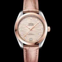 34 mm, Stahl ‑ Sedna™‑Gold mit Lederarmband