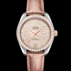 34 mm, Stahl ‑ Sedna™‑Gold mit Lederarmband