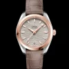 34 mm, Stahl ‑ Sedna™‑Gold mit Lederarmband