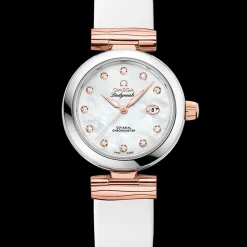 34 mm, Stahl ‑ Sedna™‑Gold mit Lederarmband