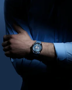 43 mm, Stahl mit Kautschukband