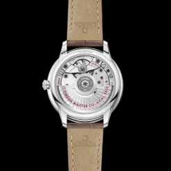 34 mm, Stahl mit Lederarmband