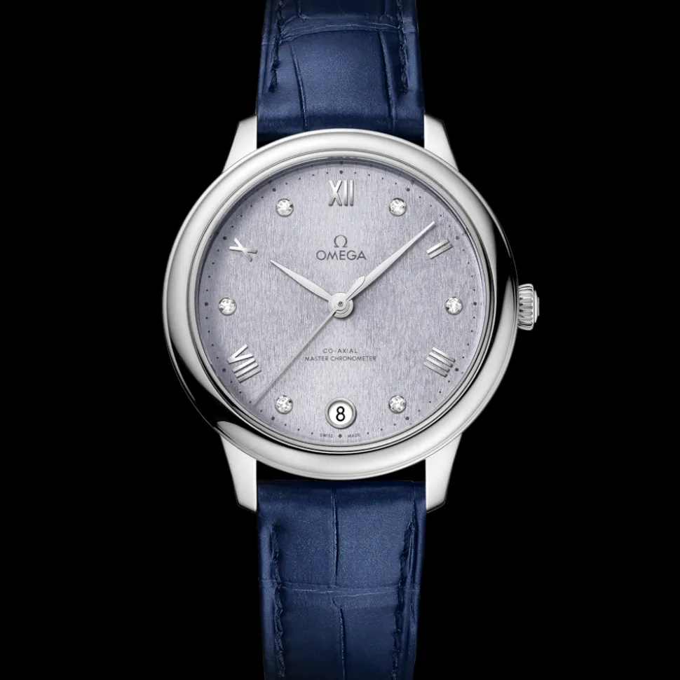 34 mm, Stahl mit Lederarmband