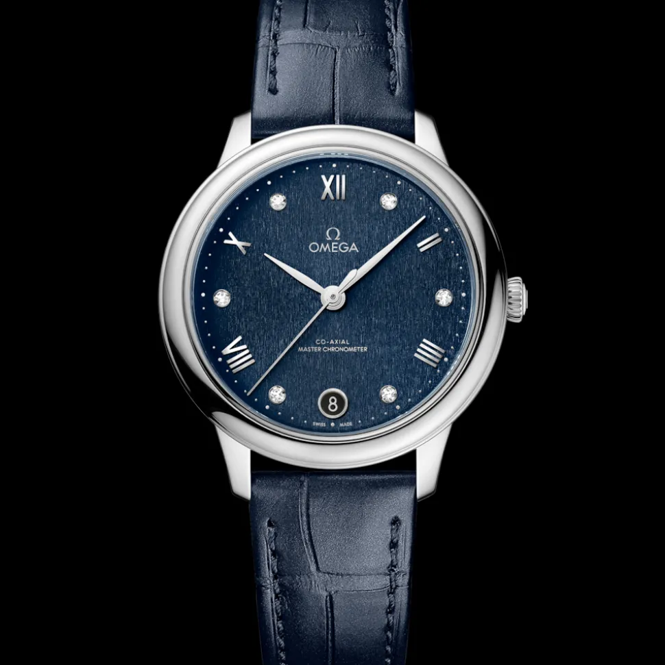 34 mm, Stahl mit Lederarmband