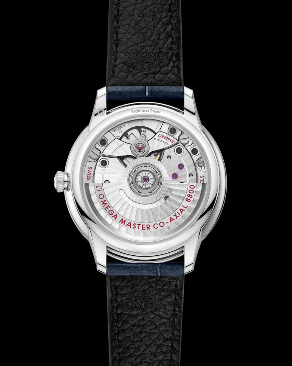 34 mm, Stahl mit Lederarmband