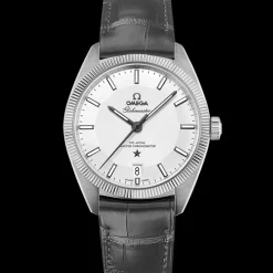 39 mm, Stahl mit Lederarmband