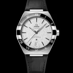 41 mm, Stahl mit Lederarmband
