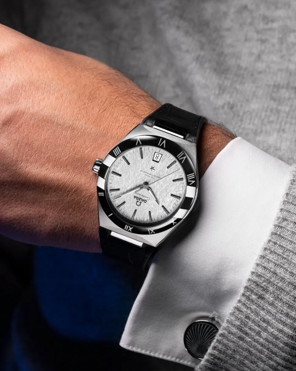 41 mm, Stahl mit Lederarmband