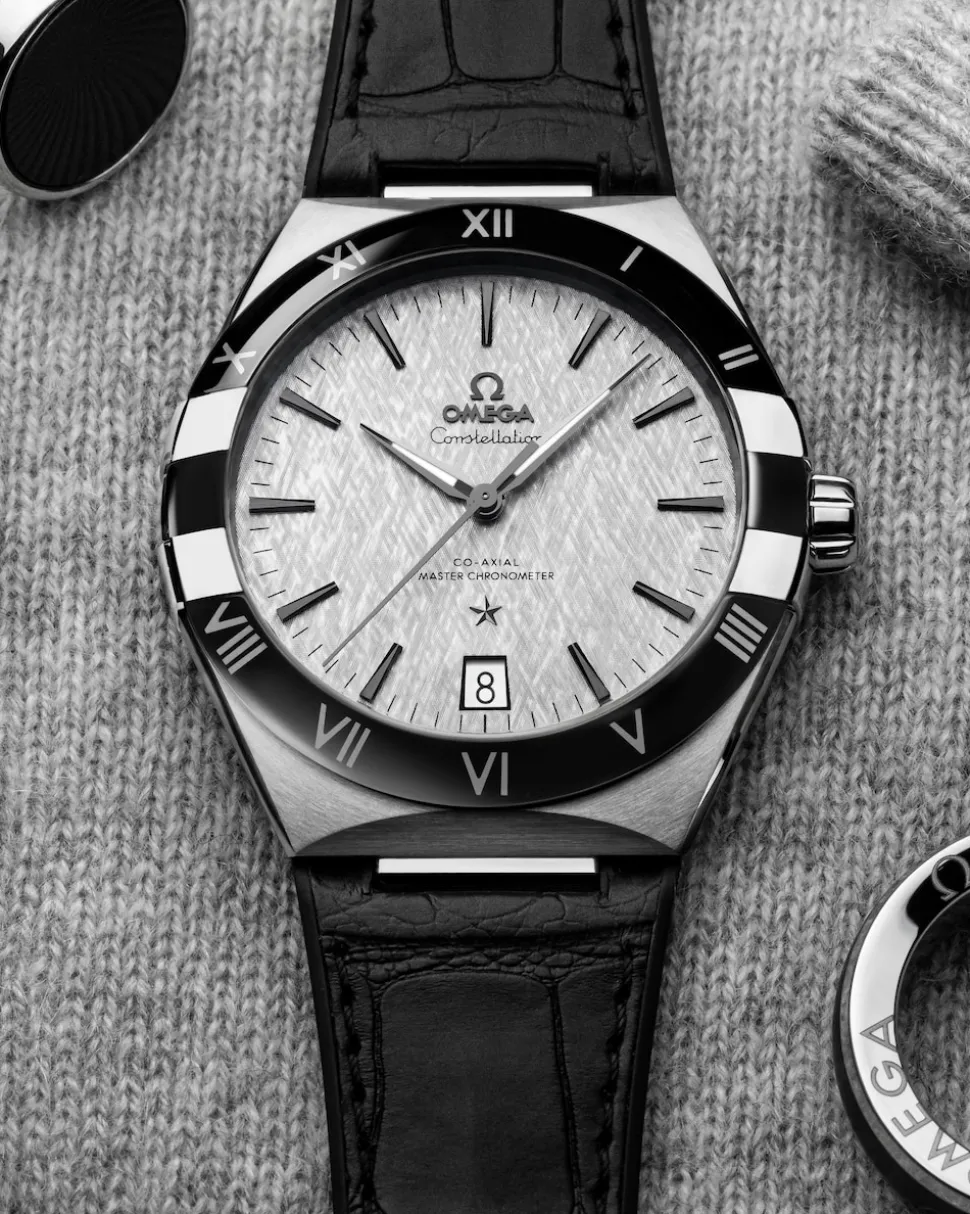 41 mm, Stahl mit Lederarmband