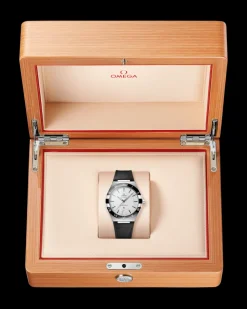 41 mm, Stahl mit Lederarmband