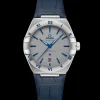 39 mm, Stahl mit Lederarmband
