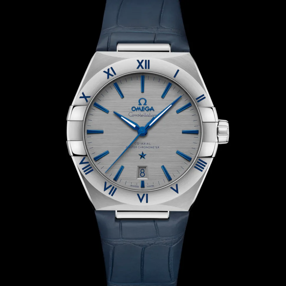 39 mm, Stahl mit Lederarmband