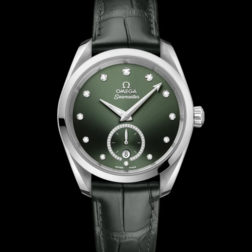 38 mm, Stahl mit Lederarmband