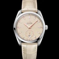 38 mm, Stahl mit Lederarmband