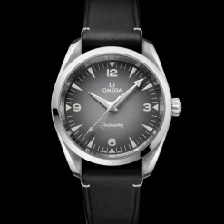 38 mm, Stahl mit Lederarmband