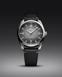 38 mm, Stahl mit Lederarmband