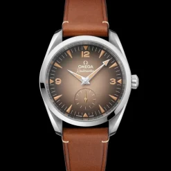 38 mm, Stahl mit Lederarmband