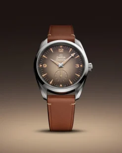 38 mm, Stahl mit Lederarmband