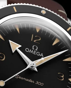 41 mm, Stahl mit Lederarmband
