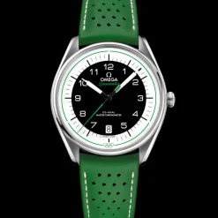 39,5 mm, Stahl mit Lederarmband