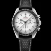 42 mm, Stahl mit Lederarmband