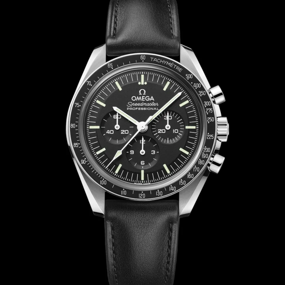 42 mm, Stahl mit Lederarmband