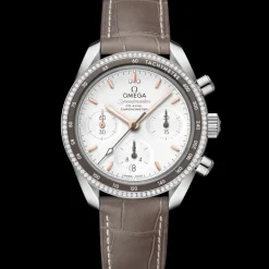 38 mm, Stahl mit Lederarmband